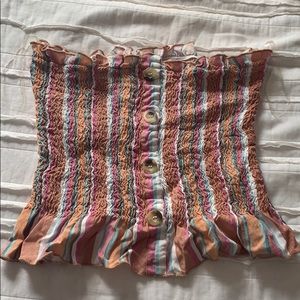 multicolored tube top